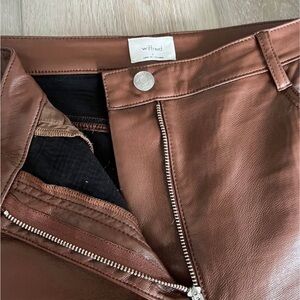 Wilfred Brown Leather Pants